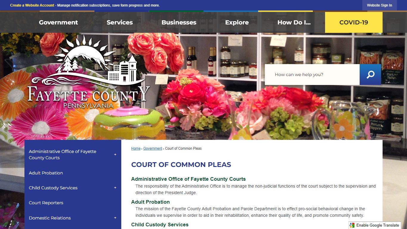 Court of Common Pleas | Fayette County, PA